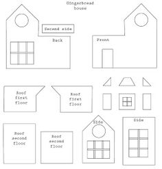 Over one coffee: Gingerbread house Victorian Gingerbread House, Gingerbread House Template Printable, Halloween Gingerbread House, Cardboard Gingerbread House, Gingerbread House Patterns, Paper House Template