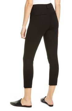 Leggings to take you from work to play to just chilling feature trouser detailing and are cut in a cropped length from stretch-enhanced cotton for peak comfort. Style Name:Frank & Eileen Tee Lab The Trouser Crop Leggings. Style Number: 5979287. Available in stores. Fitted Capri Length Bottoms For Work, Fitted Workwear Capri Pants, Fitted Capri Length Work Pants, Fitted Capri Length Pants For Work, Chic Stretch Mid-rise Capris, Black Elastane Capri-length Bottoms, Fitted Cropped Leg Elastane Bottoms, Fitted Cropped Elastane Bottoms, Stretch Cotton Cropped Leg Pants