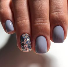 Gray Nail, Light Nails, Short Nails Art, Feeling Pretty, Gray Nails, Nail Stuff, Cute Gel Nails, Pretty Nail Art, Dream Nails