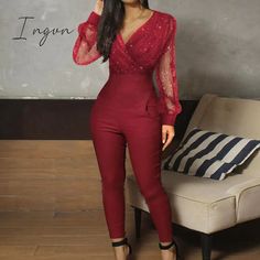 Brand Name: IngvnPattern Type: SolidMaterial: COTTONMaterial: NylonStyle: CasualDecoration: SequinedPattern: Pencil PantsModel Number: JP4636Fit Type: RegularLength: Full LengthThickness: ThinFabric Type: MeshType: JumpsuitsPant Length(cm): Full LengthColor: Burgundy/BlackSize: S,M,L,XLProduct: Fashion/Trendy clothes forwomen/BodysuitSeason: 2022 SummerOccasion: Transparent/Mesh/productStyle: Womens Pants/Bodysuit/ladies jumpsuits/joggerProduct 1: Rompers Womens Jumpsuit/2022 new fashion women c One Piece Clothes, Ladies Jumpsuits, Glitter Bodysuit, Rompers Womens Jumpsuit, Glitter Party, Jumpsuit Black, Womens Pants, Trendy Clothes, Light Blue Denim