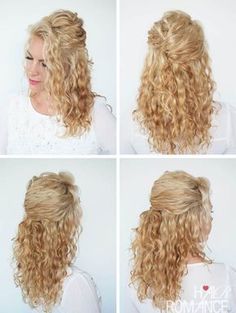 Hair Romance - 30 Curly Hairstyles in 30 Days - Day 6 - half twist Hair Romance Curly, Hair Romance, Curly Hair Tutorial, Curly Hair Tips, Day 6, Curly Hairstyles, Long Curly