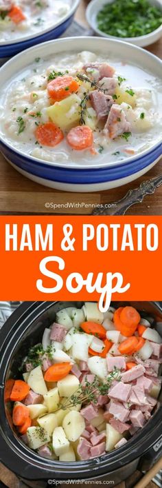 ham and potato soup in a slow cooker