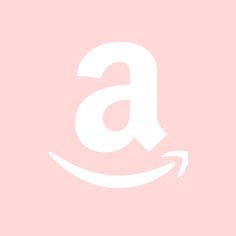 the amazon logo is shown in white against a pale pink background with an overlay effect