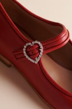 Our new flat Mary Jane, with a heart-shaped Swarovski buckle. Now in Tomato. Picnic Shoes run about a half size small. Half sizes should size up. Brother Vellies, Xmas 2024, New Flat, Mary Jane Flats, Mary Janes, Heart Shapes, Buckle, Pumps, Running