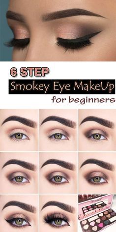 Smokey Eye Makeup Video, Eye Makeup For Beginners, Eye Makeup Step By Step, Burgundy Eye Makeup, Makeup For Small Eyes, Almond Eye Makeup