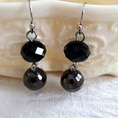 Hypoallergenic Hooks, Lightweight And Elegant Earrings. Nickel-free Black Beaded Earrings For Gift, Nickel-free Black Earrings For Party, Black Nickel-free Earrings For Party, Black Hypoallergenic Adjustable Earrings, Elegant Black Round Bead Earrings, Nickel Free Black Round Bead Earrings, Nickel-free Black Beaded Dangle Earrings, Nickel-free Black Beaded Drop Earrings, Black Hypoallergenic Round Beads Jewelry