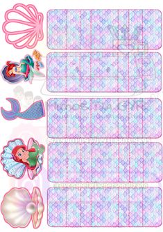 the little mermaid sticker sheet is shown