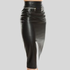 Features: *genuine lambskin leather, *Full lining polyester, *center back zip closer ( zip YKK) *pencil style skirt *Party cocktail skirt , formal ware, club ware *you can make this skirt according to your measurement and colors as customized work *Bulk order is accepted Why buy with us:- we use top quality leather only. we provide 100% satisfaction. Lowest price guarantee. We offer free shipping. we accept return and provide a full refund in some cases. We get your order started just after purc Skirt Leather Outfit, Outfit Leather Skirt, Long Leather Skirt, Leather Apron, Simple Blouse, Elegant Skirt, Leather Outfit, Skirt Design, Lambskin Leather