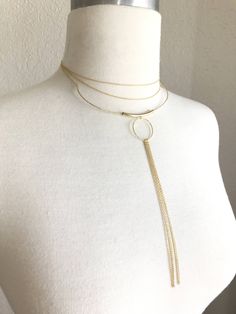 "Description C H O K E R  ∙  N E C K L A C E S * Material: Brass * Dimensions: Necklace Length: 12\"(2 ½\" Extra Extension) * All our jewelry is made by hand with Love and Care in our workshop ♡ H O W ∙ T O ∙ O R D E R * Choose the items/quantity you would like to purchase and simply follow the steps.   O T H E R ∙ I N F O R M A T I O N * All items are nicely packaged and ready to give as a gift.  * If you have any questions about the items, feel free to contact us anytime T U R N ∙ A R O U N D Bohemian Chain Necklace With Adjustable Chain, Bohemian Round Chain Necklace With Adjustable Chain, Metal Lariat Necklace With Adjustable Chain, Adjustable Round Metal Layered Necklace, Necklaces Chain, Chain Fringe, Necklaces Gold, Statement Choker, Statement Choker Necklace