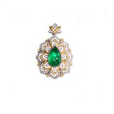 •Condition: Brand new•Center Stone: Natura emerald from Zambia, Pear Cut approx 1.95ct•Side Stone: Natural white diamond, round cut (VS1 clarity and F color) •Pendent Weight: 3.43g•Metal Purity: Optional Each piece is made-to-order with care and special attention to detail. all items are made with conflict-free diamonds and gems.The item will be gift wrapped and shipped.---------------------------------------------------------Available in :14k Rose or Yellow Gold, White Gold18k Rose or Yellow Go Exquisite Jeweled Emerald Necklace For Anniversary, Exquisite Emerald Necklace For Anniversary, Luxury Green Pear-shaped Jewelry, Hand Set Emerald Pendant Necklace For Anniversary, Hand-set Emerald Pendant Necklace For Anniversary, Emerald Pendant Necklace With Jewels For Anniversary, Emerald Pendant Necklace For Anniversary, Pendant Emerald Necklace With Jewels For Anniversary, Pendant Emerald Necklace For Anniversary