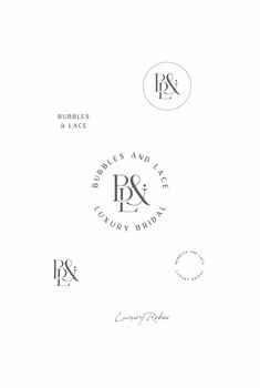 the logo for bubbles and lies luxury bridal