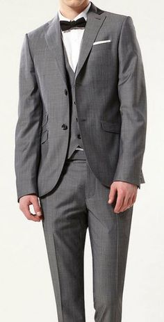 Grey Three-Piece Suit $530 Mens Fashion Big And Tall, Mens Dress Slacks, Big And Tall Style, Royal Blue Bridesmaid Dresses, Manly Man