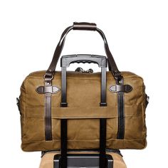 Filson 48 Hour Tin Cloth Duffle Bag DarkTan Weekend Duffle Bag, Dark Tan, Overnight Bag, Weekend Trips, Carry On Bag, Leather Care, Check In, Leather Handle, Luggage Bags