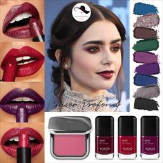 Deep Winter Makeup Colors, Deep Winter Makeup Looks, Moonlit Winter