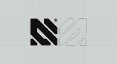 the letter n is made up of black and white lines