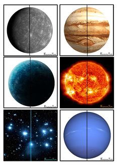 four different types of planets in the sky