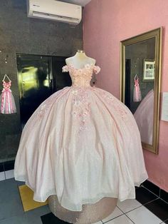 Pink Evening Dresses, Quincenera Dresses, Prom Dresses Pink, Ball Gown Prom Dresses, Gown Prom Dresses, Dresses Floor Length, Formal Prom Dresses Long