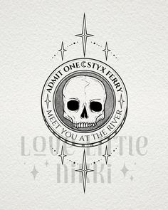 a black and white drawing of a skull with the words, don't one styr