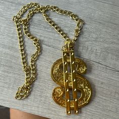 Brand New, Got The Wrong Size Good For Halloween Costumes Amazon Jewelry, Gold Money, Sign Necklace, Money Sign, Jewelry Gold, Womens Jewelry Necklace, Gold Jewelry, Halloween Costumes, Jewelry Necklaces