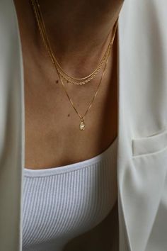 Ambrosia Gold – Lisbeth Jewelry Gold Necklace Stacking, Simple Necklace Stack, Gold Stacked Necklaces, Jewelry Shoot, Feminine Necklace, Necklace Stack, Palm Spring, Style Bundle, Jewelry Photoshoot