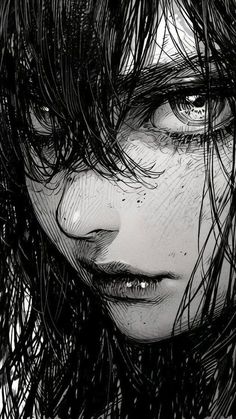 Emotionless Expression Drawing, Anime Style Drawing, Improve Your Drawing Skills, Improve Your Drawing, Drawing Of A Girl, Art And Creativity, Your Drawing, Dark Art Illustrations