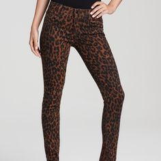 Never Worn Jeans Leopard Print Jeans For Fall, Fitted Leopard Print Jeans For Fall, Casual Leopard Print Jeans For Fall, Fitted High Rise Leopard Print Bottoms, Fitted High-rise Leopard Print Bottoms, Joanna Douglas, Leopard Jeans, Studded Jeans, Preppy Casual