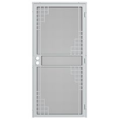 an open door on a white background