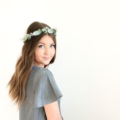 Flower Girl Crown Wedding, Eucalyptus Flower Crown, Eucalyptus Flower, Crown Silver, Bride Crown, Flower Girl Crown