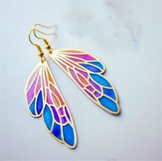 Dreamy Butterfly Wing Earrings sold by Shekiko fashion on Storenvy Blue Alloy Earrings For Gift, Multicolor Cadmium-free Earrings For Gift, Wedding Bride Jewelry, Butterfly Wing Earrings, Prom Accessories, Butterfly Wing, Wing Earrings, Silver Accessories, Butterfly Earrings