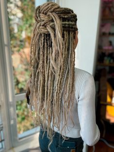 Synthetic Dreads Surfers Wife Set Natural Blonde Dirty - Etsy Natural Hair Dreadlocks, Hair Dreadlocks, Types Of Hair Color, Dreadlocks Extensions, Fake Dreads, Boho Hairstyle, Natural Blonde