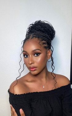 Braids Hairstyles Ideas, Bridal Braids, Wedding Braids, Cute Box Braids Hairstyles, Box Braids Styling, Braided Hairstyles Updo, Braided Hairstyles For Wedding, Braids For Black Women