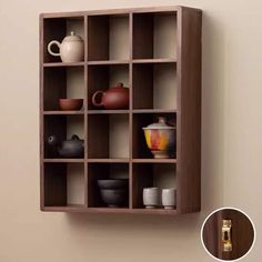 ⭐ The coffee mug shelf is ideal above a coffee bar, on the wall in your kitchen or at living room for decorations.It's even ideal for storing perfumes and makeup in the bedroom or for storing items such as toilet papers and towels in your bathroom. ❤️ To make home more sweet <3 Material:  Solid Black Walnut  ⭐Dimensions:   6 Grids: 14.37 x9.84 x4.72 inches (36.5 x25 x12 cm) Grid size: 11 x11 x12 cm Weight: 1.4kg   9 Grids: 14.37 x14.37 x4.72 inches(36.5 x36.5 x12 cm) Grid size: 11 x11 x12 cm Wei Kitchen Shelf Coffee, Wooden Cup Holder, Desktop Shelves, Shelf Coffee Bar, Mug Shelf, Tea Cup Storage, Walnut Shelf, Tea Cup Holder, Coffee Shelf