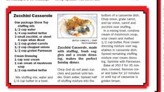 the recipe for zucchini casserole is shown in an article about how to make it