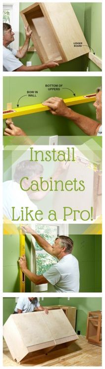 how to install cabinets like a pro with pictures and instructions on how to use them