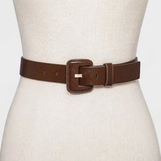 Color: Brown Size: Xl Gold Belt Buckle, Leopard Belt, Double Buckle Belt, Brown Accessories, Womens Leather Belt, White Belt, Black Leather Belt, Brown Belt, Classic Chic