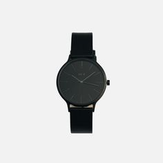 ULX Store Minimalist Formal Watch Accessories With Leather Strap, Minimalist Leather Watch Accessories For Formal Wear, Minimalist Quartz Watches For Work, Black Matte Finish Watch With Round Dial, Minimalist Leather Watch Accessories, Minimalist Black Watches For Work, Minimalist Black Watch For Work, Minimalist Everyday Watch With Leather Strap, Modern Black Analog Watch Accessories