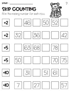 a printable worksheet for counting numbers