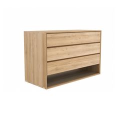 an image of a wooden dresser with drawers