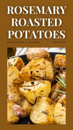 rosemary roasted potatoes on a plate