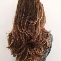 Brunette Ombre, Long Shag Haircut, Haircuts For Long Hair With Layers, Layered Hairstyles, Haircut Styles, Wavy Hairstyles, Long Layered Haircuts, Short Hairstyle, Haircut For Thick Hair