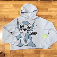 Everyone's Favorite Alien Stitch Has Taken Over This Super Cute Hooded Sweatshirt Features: Stitch Screenprint Graphic Fitted At Wrists Relaxed Fit Fleece Lined Hood Size: Xxl- (19) Stitch Outfits, Kuromi Clothes, Lilo And Stitch Merchandise, Mickey Sweatshirt, Minnie Mouse Sweatshirt, Lilo And Stitch Quotes, Stitch Stuff, Stitch Hoodie, Stitch Quote