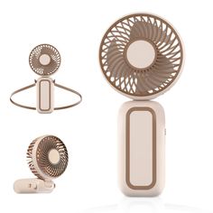 an electric device with two fans on the front and one in the back, sitting next to it