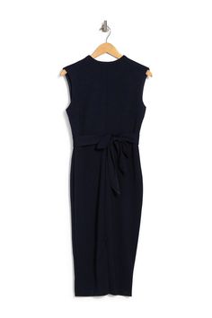 A flattering belted waist adds a feminine touch to this chic mock neck sheath dress.Fit: this style fits true to size. Nordstrom Store, Nordstrom Dresses, Sheath Dress, Mock Neck, Nordstrom Rack, Little Black Dress, Dresses For Work, Size 12, Size 2