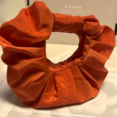 Brand New Supper Cute Chic Orange Bags For Spring, Chic Orange Bag For Spring, Chic Orange Shoulder Bag For Spring, Orange Evening Bag For Spring, Orange Evening Bags For Spring, Chic Ruffled Shoulder Bag For Spring, Satchel Bags, Satchel, Bag Lady