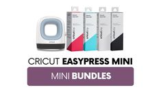 the cricut easypress mini bundle includes four different colors