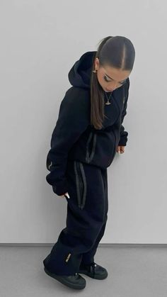 Jogging Outfit, Black Tracksuit, Looks Pinterest, Streetwear Girl, Latina Fashion Outfits