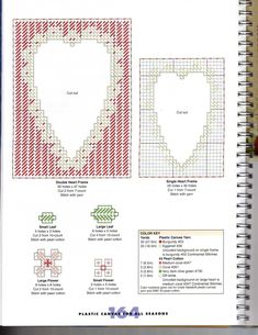 a cross stitch book with instructions on how to use it