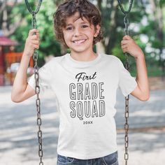 First Grade Squad Back to School T-Shirt - tap to personalize and get yours #TShirt #back #to #school, #first #grade Lily Grace, Inspirational Svg, Childrens Clothing Boutique, Motivational Svg, Cadeau Photo, Children's Boutique, School Photos, Last Day Of School, Teacher Tshirts