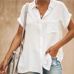 Description: Sleeve Type:Short Sleeve Material:Cotton-Blend,Polyester Neckline:V Neck Pocket Blouse, Half Sleeve Blouse, Solid Color Shirt, Linen Blouse, White Shirts, Casual Blouse, Sleeves Pattern, Long Sleeve Casual, Short Sleeve Blouse