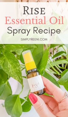 Here's a Rise Essential Oil Spray Recipe you'll love! #essentialoils #essentialoilspray #riseandshineessentialoilblend #essentialoilsprayrecipes #essentialoilspraysdiy Essential Oil Sprays Diy, Diy Fragrance Candles, Herbal Bath Recipes, Essential Oil Spray Recipes, Homemade Essential Oil, Bath Recipes, Essential Oil Spray, Essential Oils Gifts, Herbal Bath